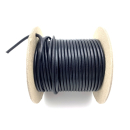 Lederband rund mit Kern, Ø 4 mm, schwarz