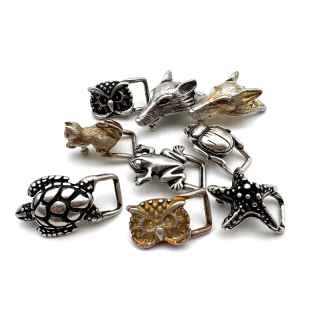 Motiv-Koppel-Gürtelschnalle " Tiere" 10 mm, verschiedene Motive & Farben