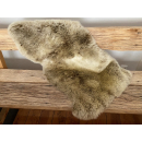 Lammfell melliert , Braun mit hellen Spitzen