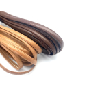 Lederband flach mit Doppelnaht 10 mm, verschiedene Farben