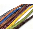Lederband flach geflochten 15 mm, verschiedene Farben