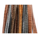 Lederband flach geflochten 25 mm, verschiedene Farben