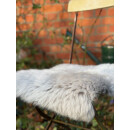 Quadratisches Sitzkissen Lammfell hellgrau