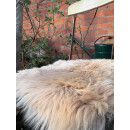 Quadratisches Sitzkissen Lammfell taupe