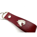 Schlüsselanhänger Handmade aus Leder dunkelrot,...