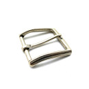 Halbschnalle 35 mm, Messing altsilber poliert