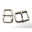 Rollschnalle 40 mm, Messing vernickelt