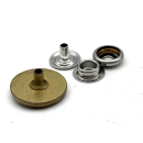 Ringfederdruckknopfset " 12 Gauge"  altmessing...