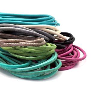 Rundes Nappa - Lederband, Ø 5 mm, hochwertig, weich, gesäumt, verschiedene Farben