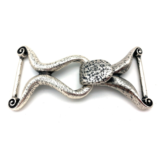 Gewandschließe 40 mm, altsilber