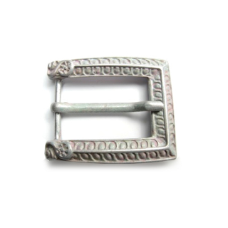 Halbschnalle 25 mm, vintage silber