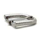 Halbschnalle 30 mm, altsilber