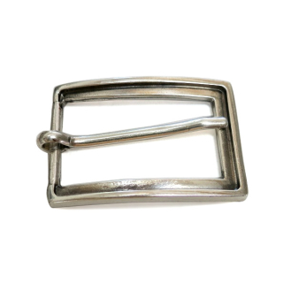 Halbschnalle 25 mm, altsilber poliert