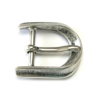 Halbschnalle 25 mm, altsilber poliert