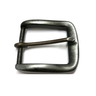 Halbschnalle 35 mm,gun metall satiniert