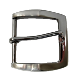 Halbschnalle 40 mm, vernickelt schwarz poliert/satiniert