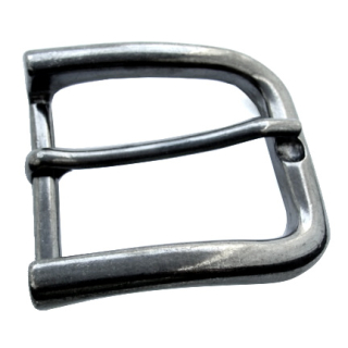 Halbschnalle 40 mm, vernickelt schwarz