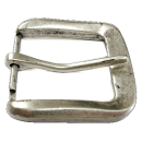 Halbschnalle 40 mm, altsilber poliert