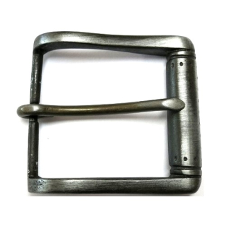 Halbschnalle 40 mm, vernickelt gun metal satiniert