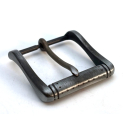 Halbschnalle 40 mm, vernickelt gun metal satiniert