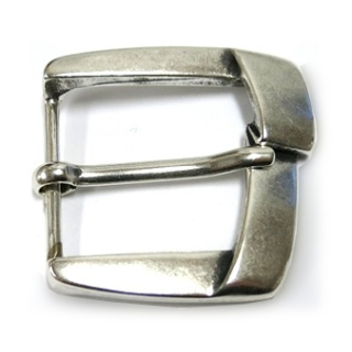 Halbschnalle 40 mm, altsilber poliert