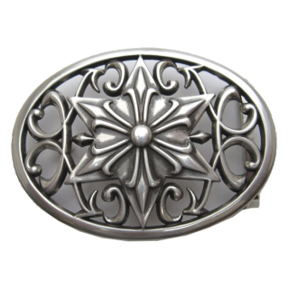 Koppel-Gürtelschnalle 40 mm, versilbert