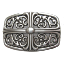 Koppel-Gürtelschnalle 40 mm, versilbert