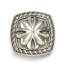 Koppel-Gürtelschnalle 40 mm, versilbert