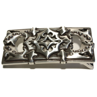 Koppel-Gürtelschnalle 40 mm, versilbert