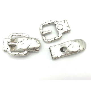 Magnetverschluss "Schnalle" 13 mm, versilbert