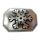 Koppel-Gürtelschnalle " Schneeflocke" 40 mm, altsilber poliert