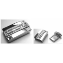 Magnetverschluss 12 mm, Edelstahl mit Applikation