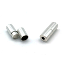 Magnetverschluss 3 mm, Messing versilbert
