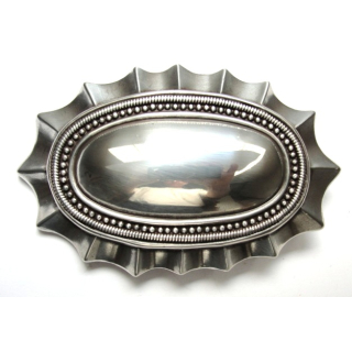 Koppel-Gürtelschnalle 40 mm, versilbert