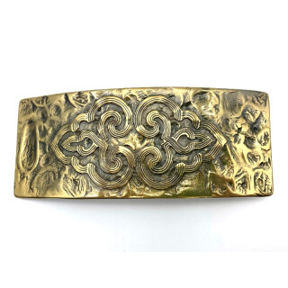 Koppel-Gürtelschnalle 40 mm, altmessing antik