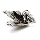 Motiv-Koppel-Gürtelschnalle "Froggy" 40 mm, versilbert mit Strass