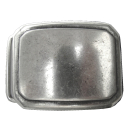 Koppel-Gürtelschnalle 40 mm, altsilber poliert