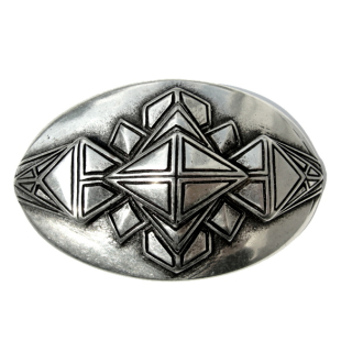 Koppel-Gürtelschnalle 40 mm, altsilber poliert