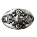 Koppel-Gürtelschnalle 40 mm, altsilber poliert