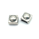 Schlaufzierteil "Button" 6 mm, versilbert