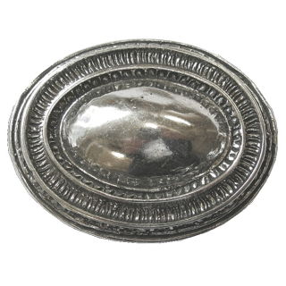 Koppel-Gürtelschnalle 40 mm, versilbert