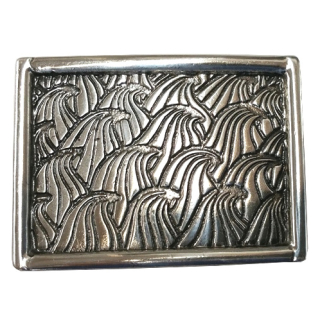 Koppel-Gürtelschnalle 40 mm, altsilber poliert