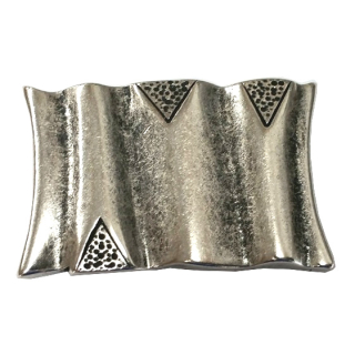 Koppel-Gürtelschnalle 40 mm, altsilber poliert