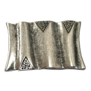 Koppel-Gürtelschnalle 40 mm, altsilber poliert