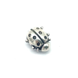 Schlaufzierteil "Marienkäfer" 10 mm, versilbert