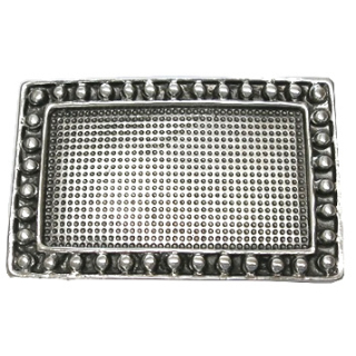 Koppel-Gürtelschnalle 40 mm, altsilber poliert