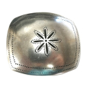 Koppel-Gürtelschnalle 40 mm, altsilber poliert