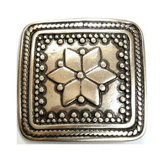 Koppel-Gürtelschnalle 40 mm, altsilber poliert