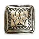 Koppel-Gürtelschnalle 40 mm, altsilber poliert