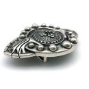 Koppel-Gürtelschnalle 40 mm, altsilber poliert